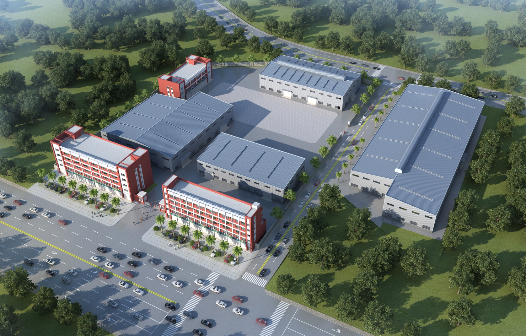 丰泉钢结构生产基地鸟瞰图